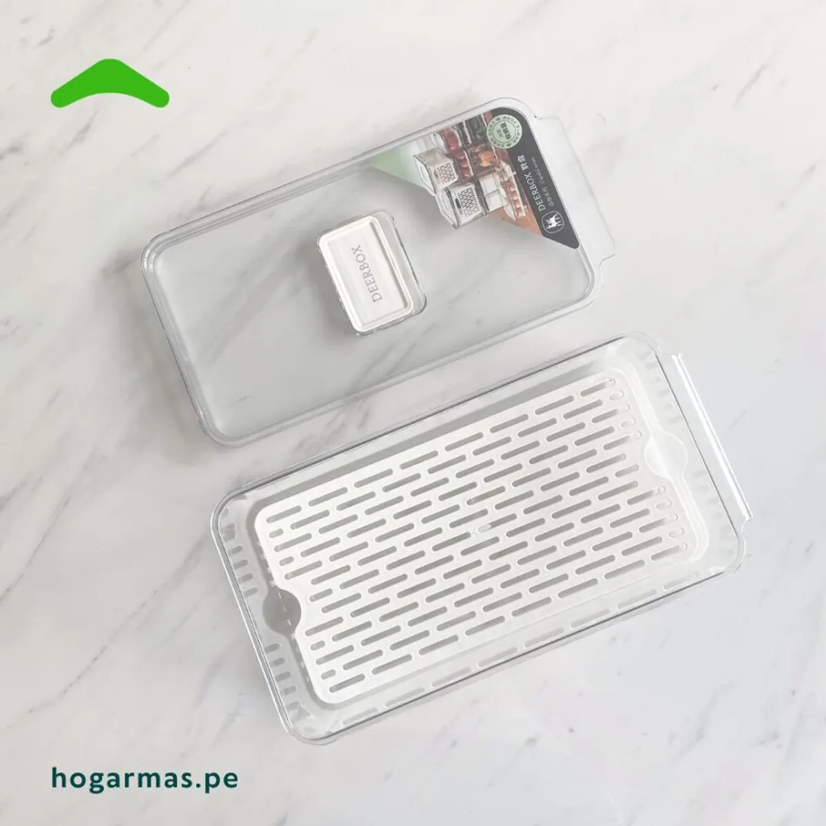 GENERICO - Organizador Recipiente Para Refrigerador Con Tapa