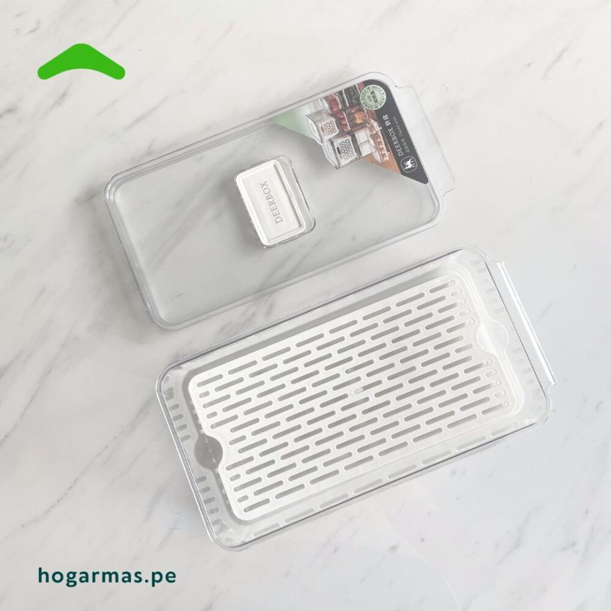 GENERICO - Organizador Recipiente Para Refrigerador Con Tapa