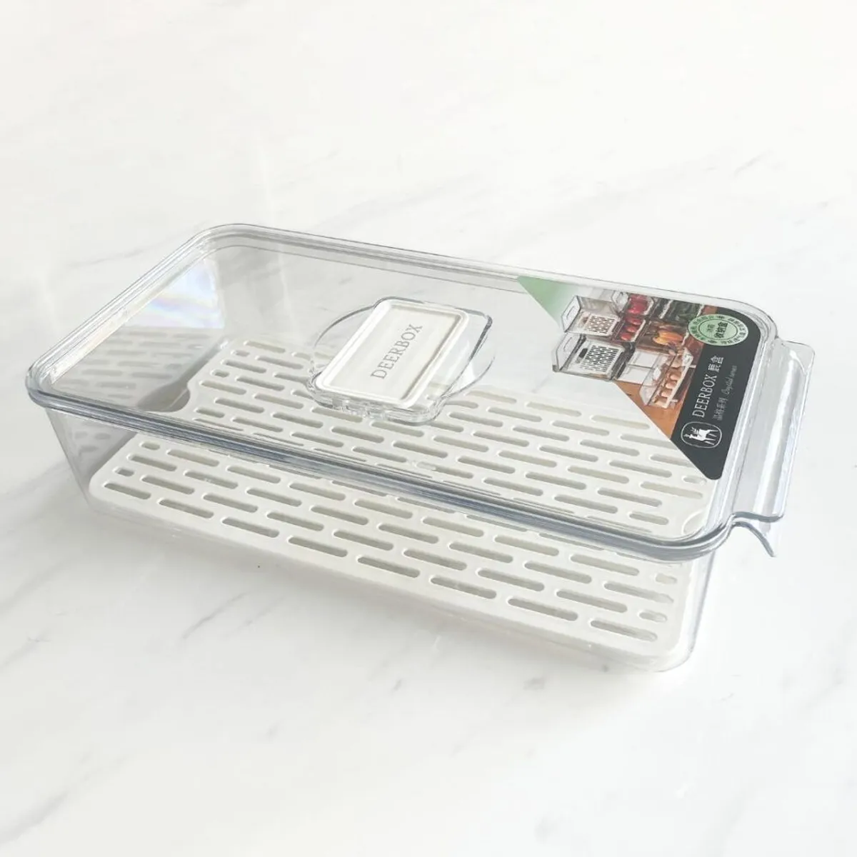 GENERICO - Organizador Recipiente Para Refrigerador Con Tapa