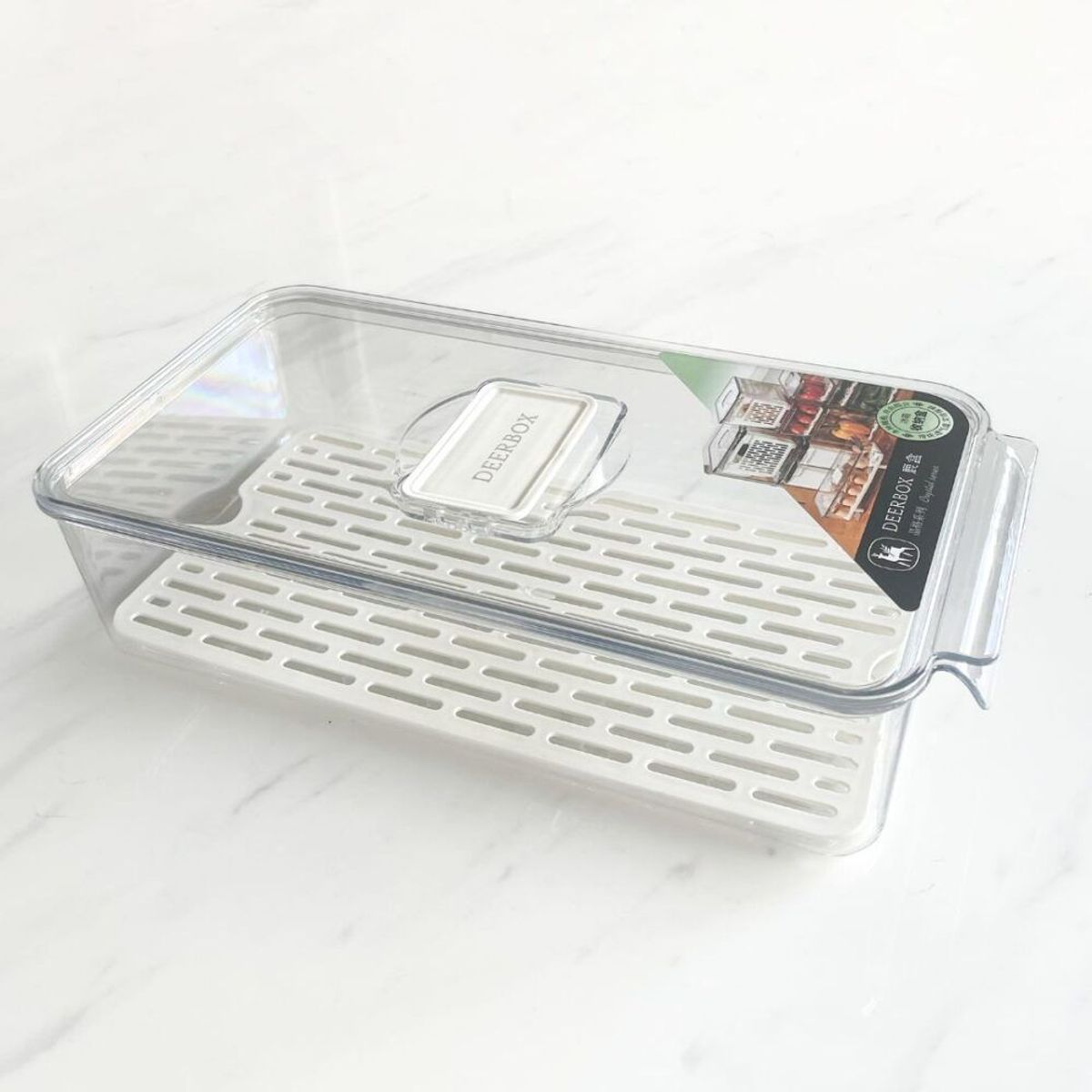 GENERICO - Organizador Recipiente Para Refrigerador Con Tapa