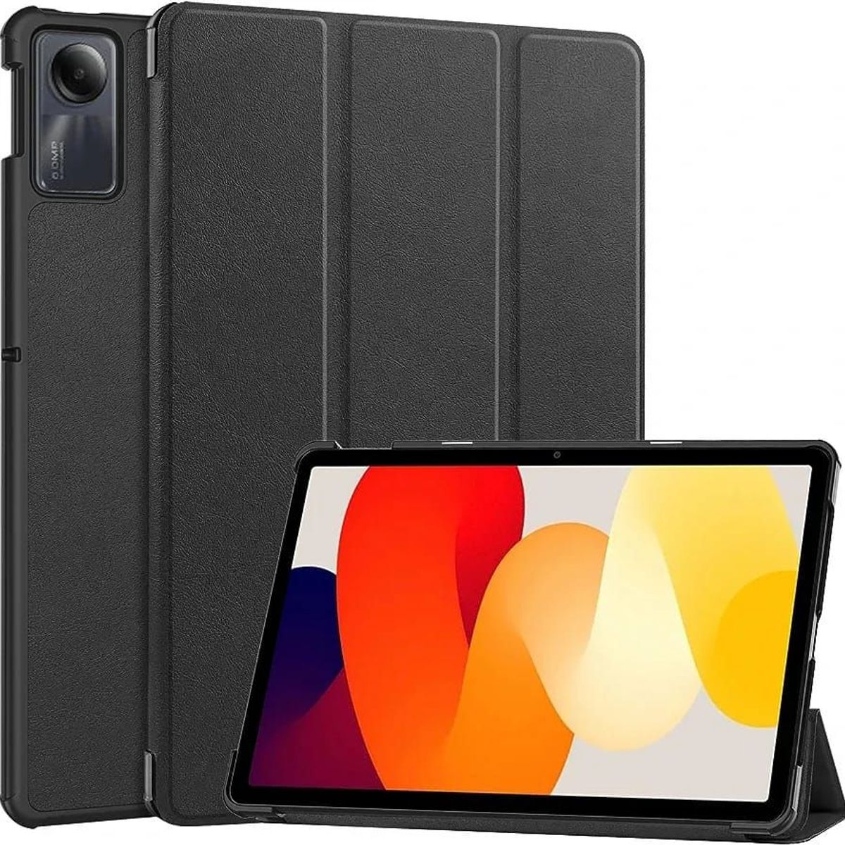 GENERICO - Funda Bookcover  Mas Mica de Vidrio Xiaomi Redmi Pad SE 11 Negro