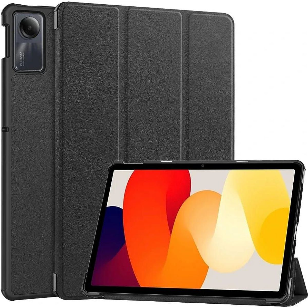 GENERICO - Funda Bookcover  Mas Mica de Vidrio Xiaomi Redmi Pad SE 11 Negro
