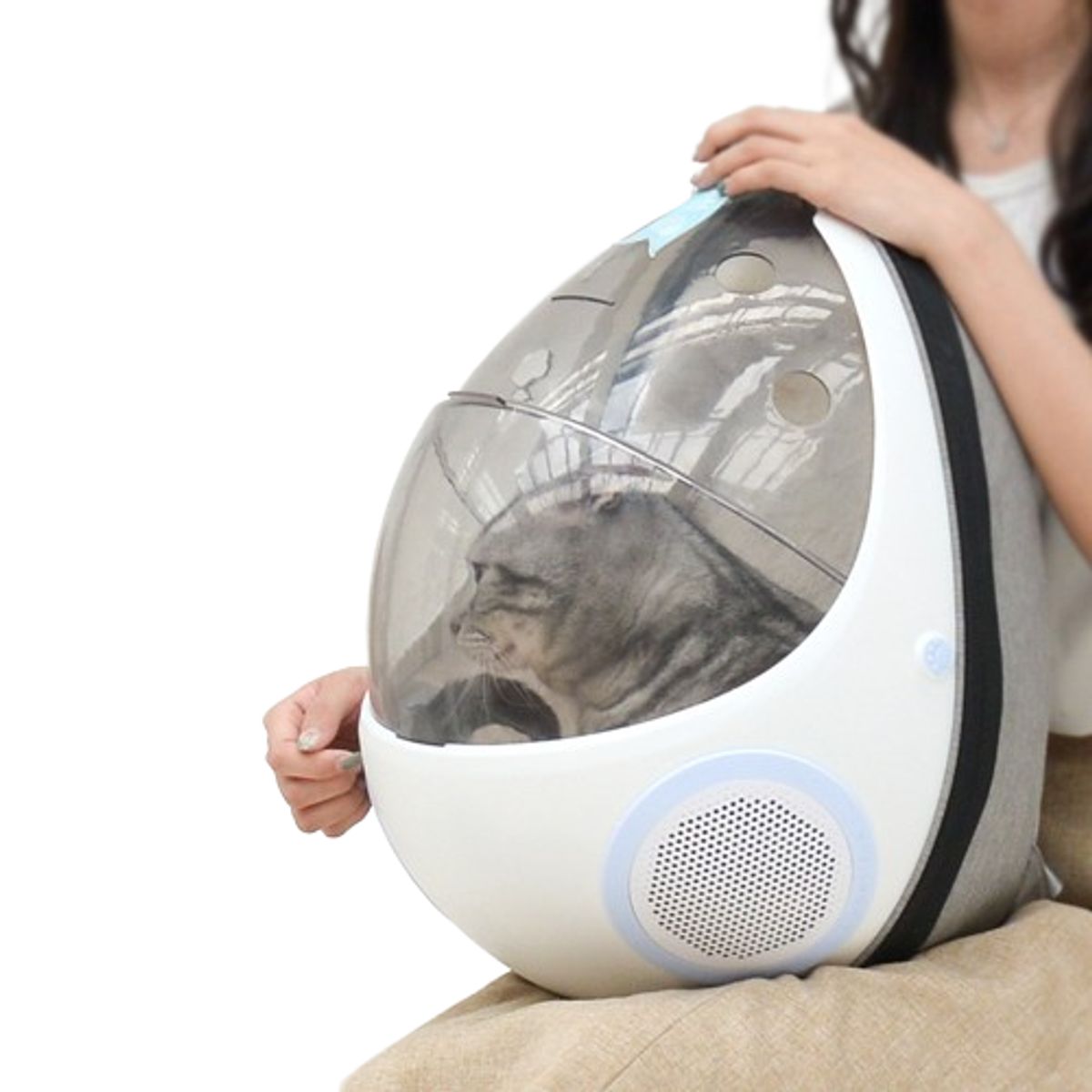 GENERICO - Hemosa Mochila Huevo para mascota transportador Capsula gato