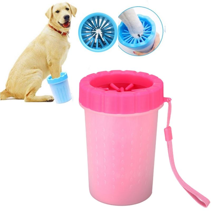 GENERICO - LIMPIA PATITAS PARA MASCOTAS PEQUEÑO ROSADO