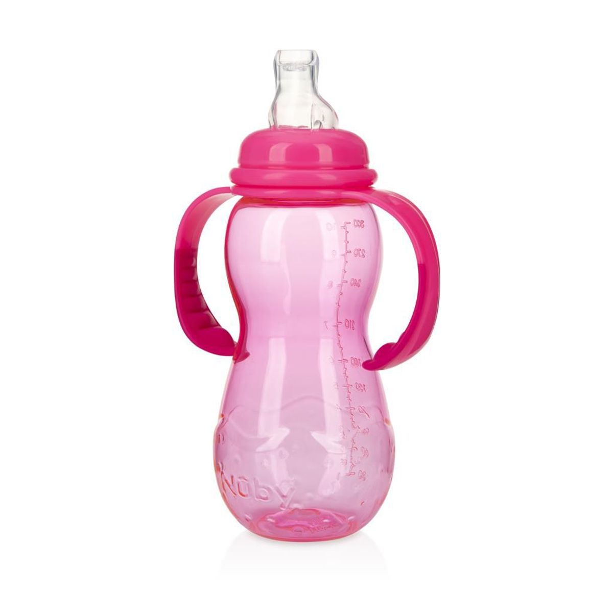 NUBY - Biberón 3 Etapas De Tritan 10oz/300ml Rosado Nuby