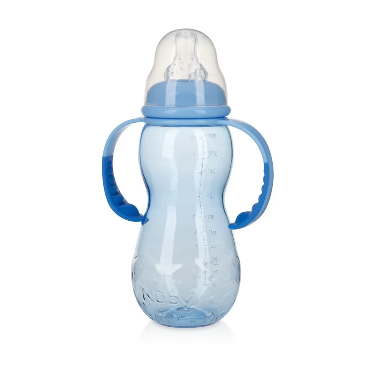 NUBY - Biberón 3 Etapas De Tritan 10oz/300ml Celeste Nuby