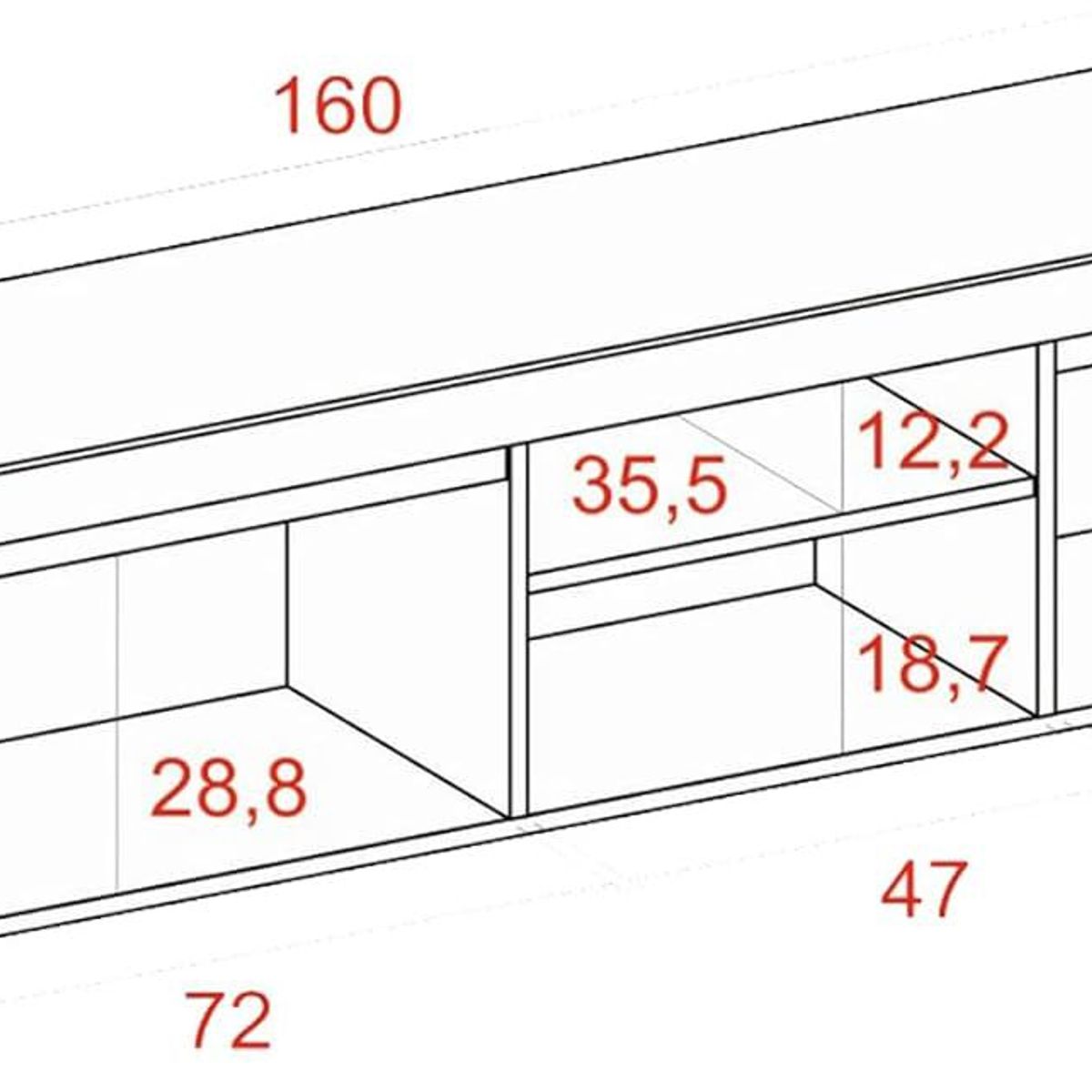 NACION MUEBLES - Mueble aparador para TV America