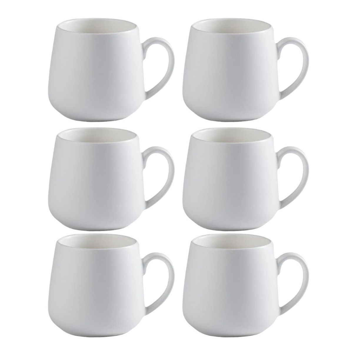 INSPIRA - Set de 6 Mugs Tazas de Cerámica 450 ml