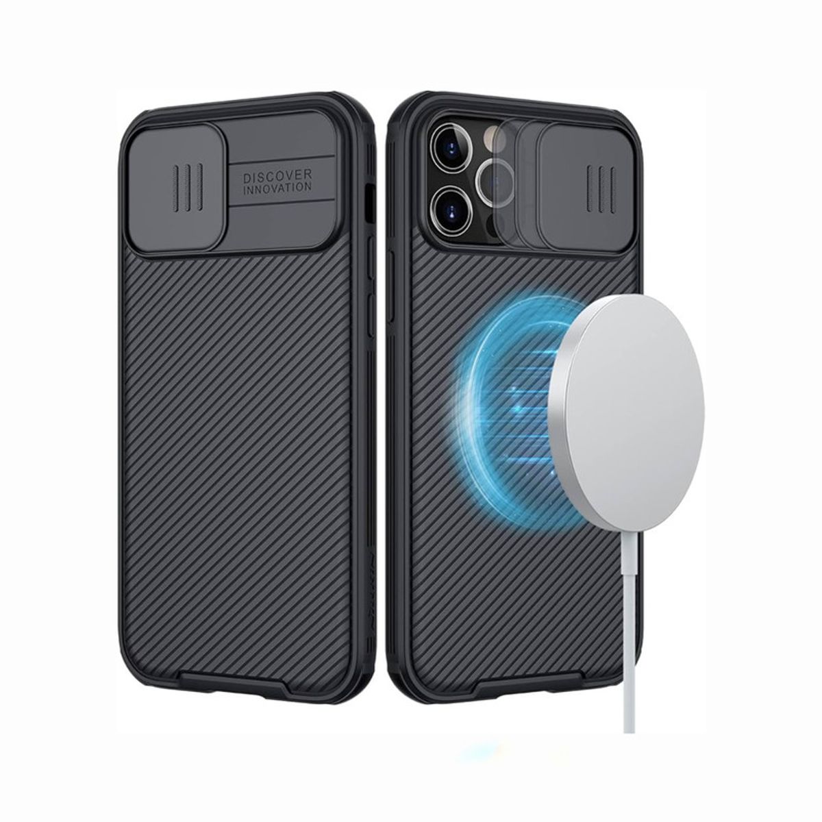 NILLKIN - Iphone 12/12 Pro Case Nillkin CAMSHIELD Con Magsafe - Negro