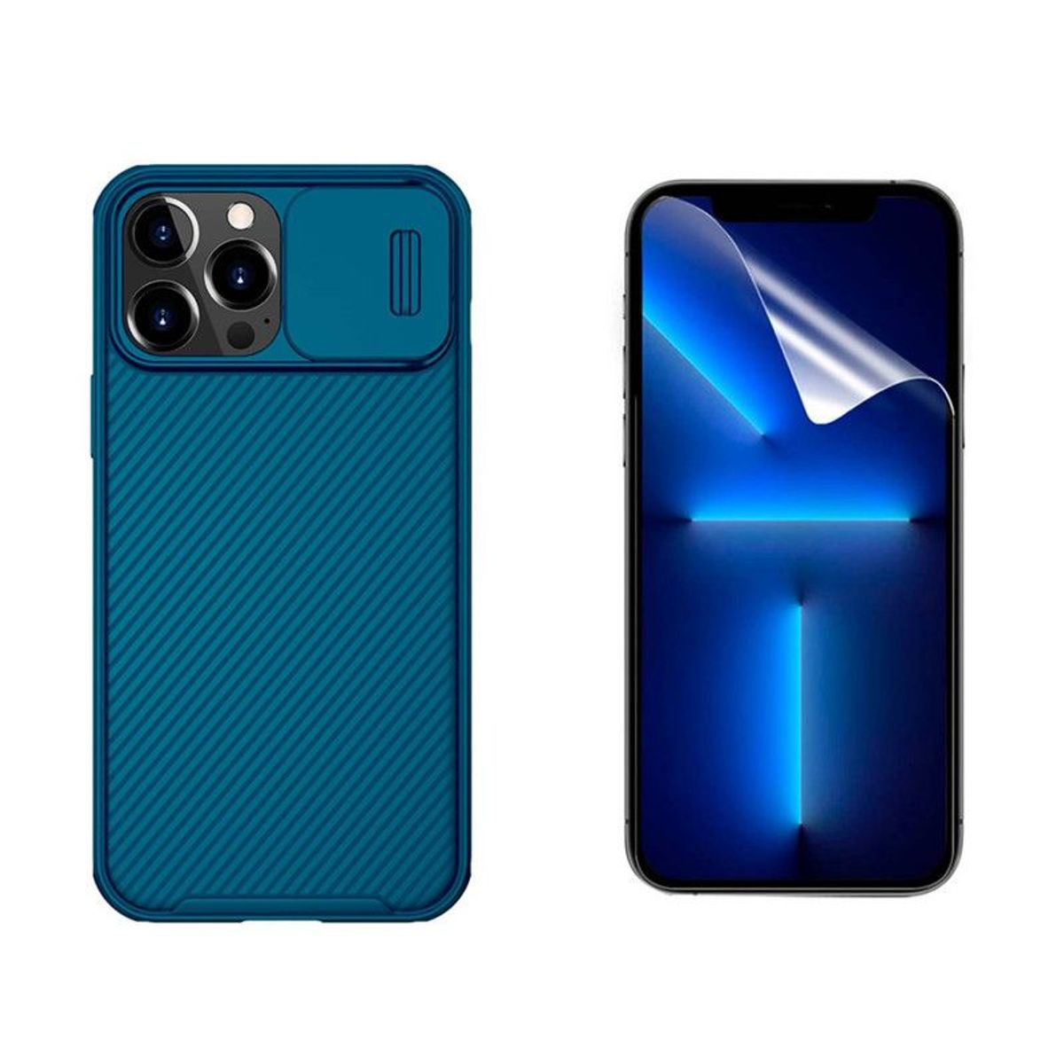 NILLKIN - Iphone 15 Pro Case Funda Nillkin Camshield - Azul