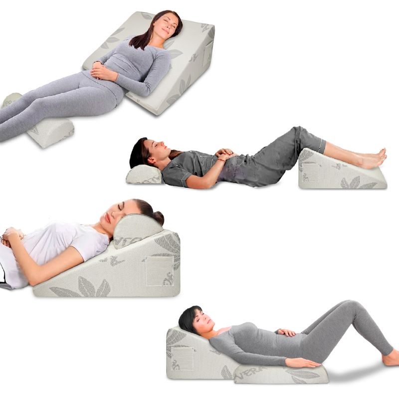 TERAFLEX - COJIN ANTIREFLUJO Y ALMOHADA MEMORY FOAM MULTIUSOS 64x60x36 CM