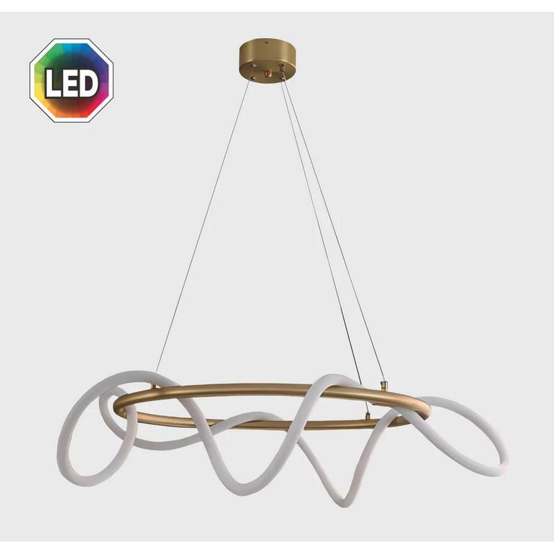 GENERICO - Luminaria Led Colgante cálida circle 220v