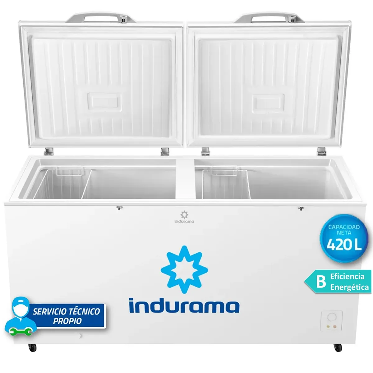 INDURAMA - Congeladora Indurama Defrost  420L CI-420BL Blanco