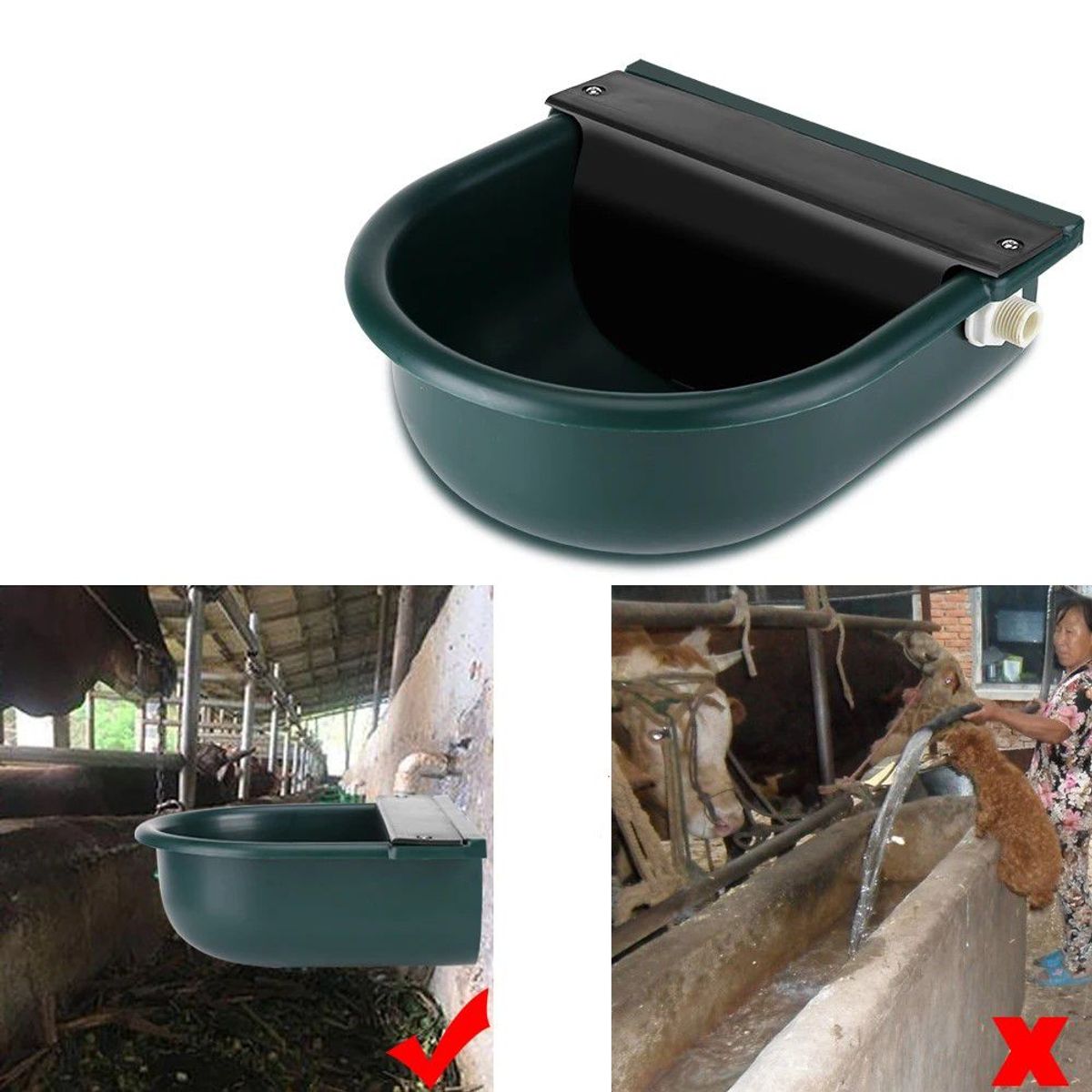 GENERICO - BEBEDERO AUTOMATICO PARA GANADO VACAS CABALLOS  COLOR VERDE