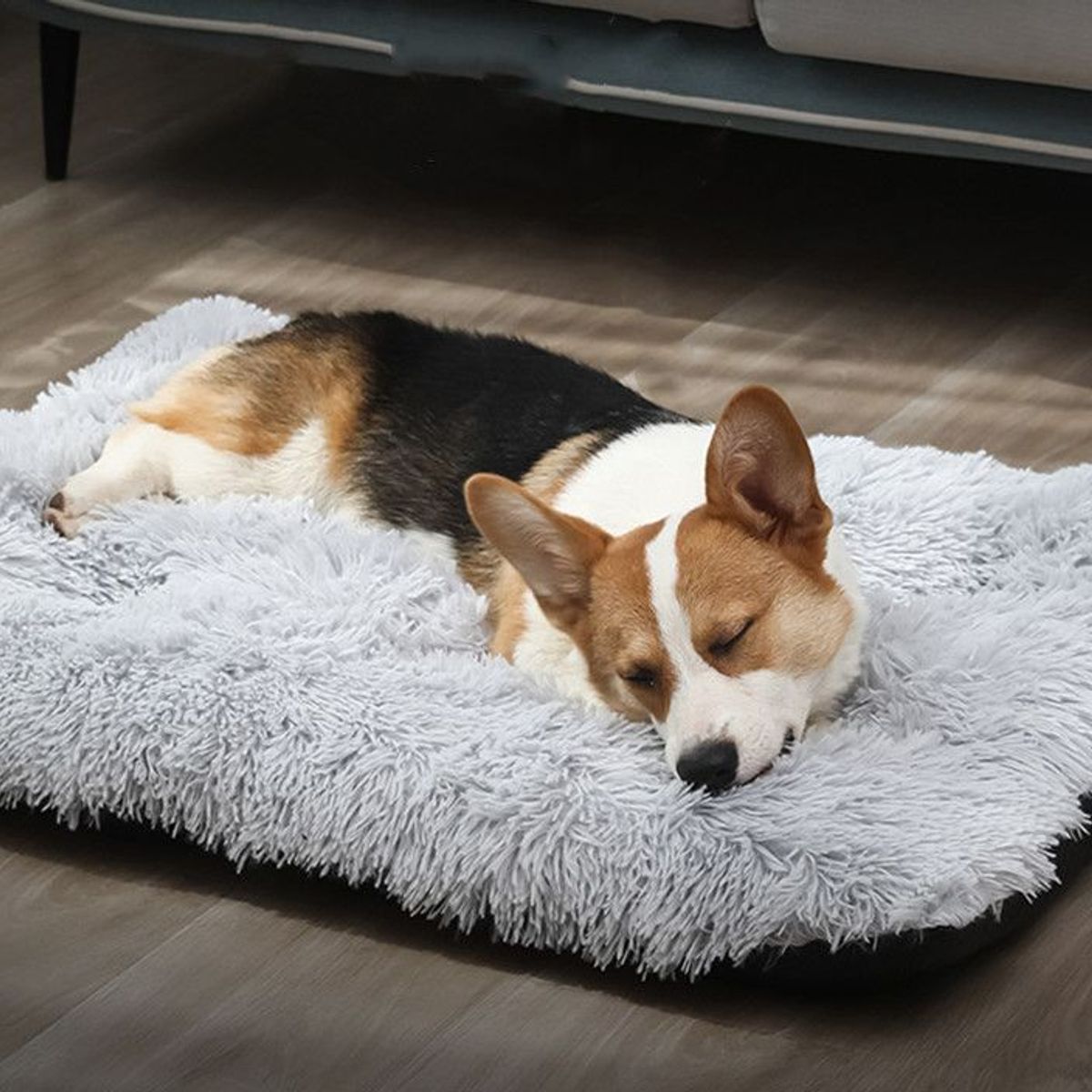 GENERICO - Cama Colchoneta pelo largo XL - Plomo 70x95CM