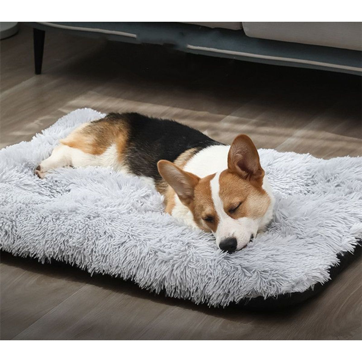 GENERICO - Cama Colchoneta pelo largo XL - Plomo 70x95CM