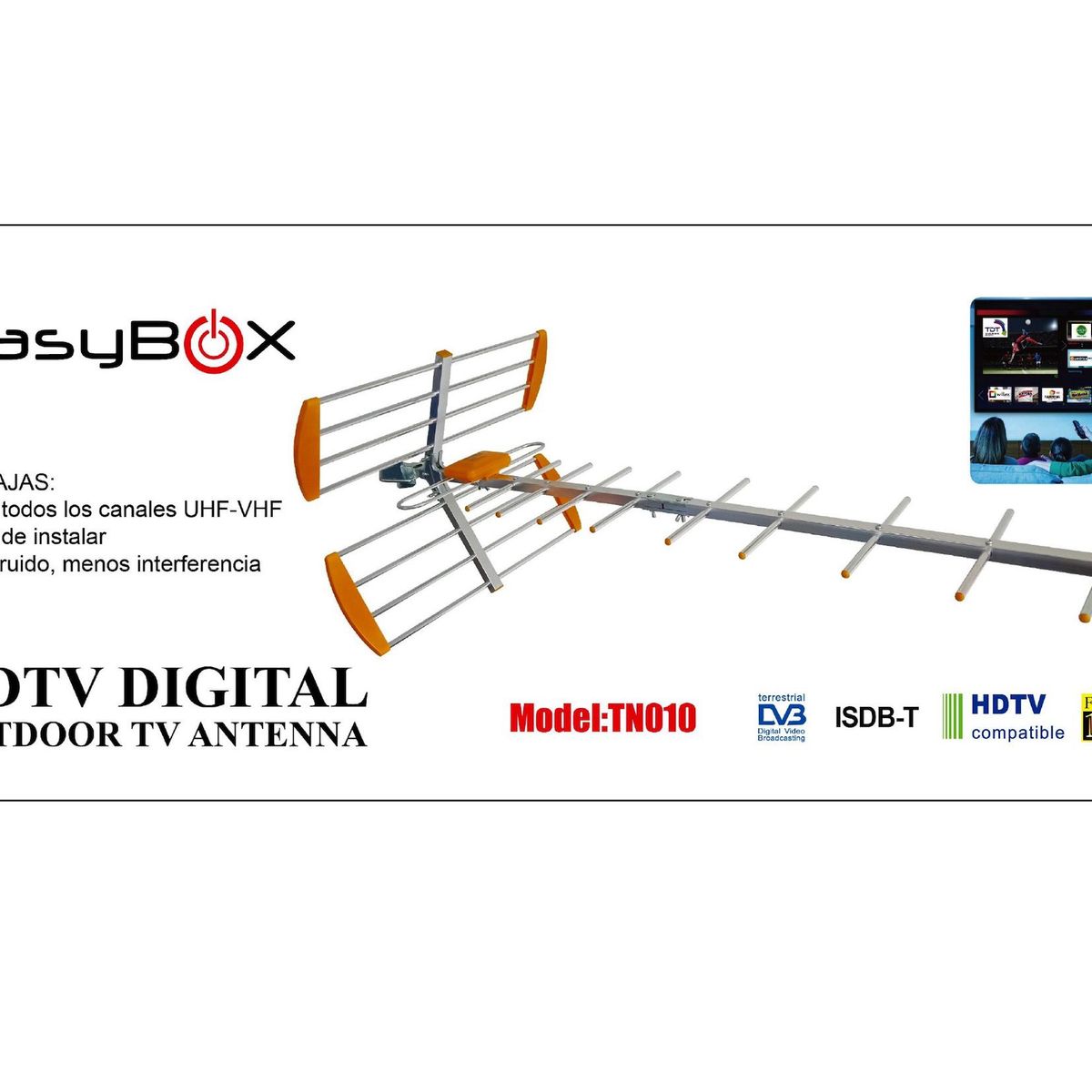 Easy Corp - ANTENA TV DIGITAL HD EASYBOX VARIOS TELEVISORES