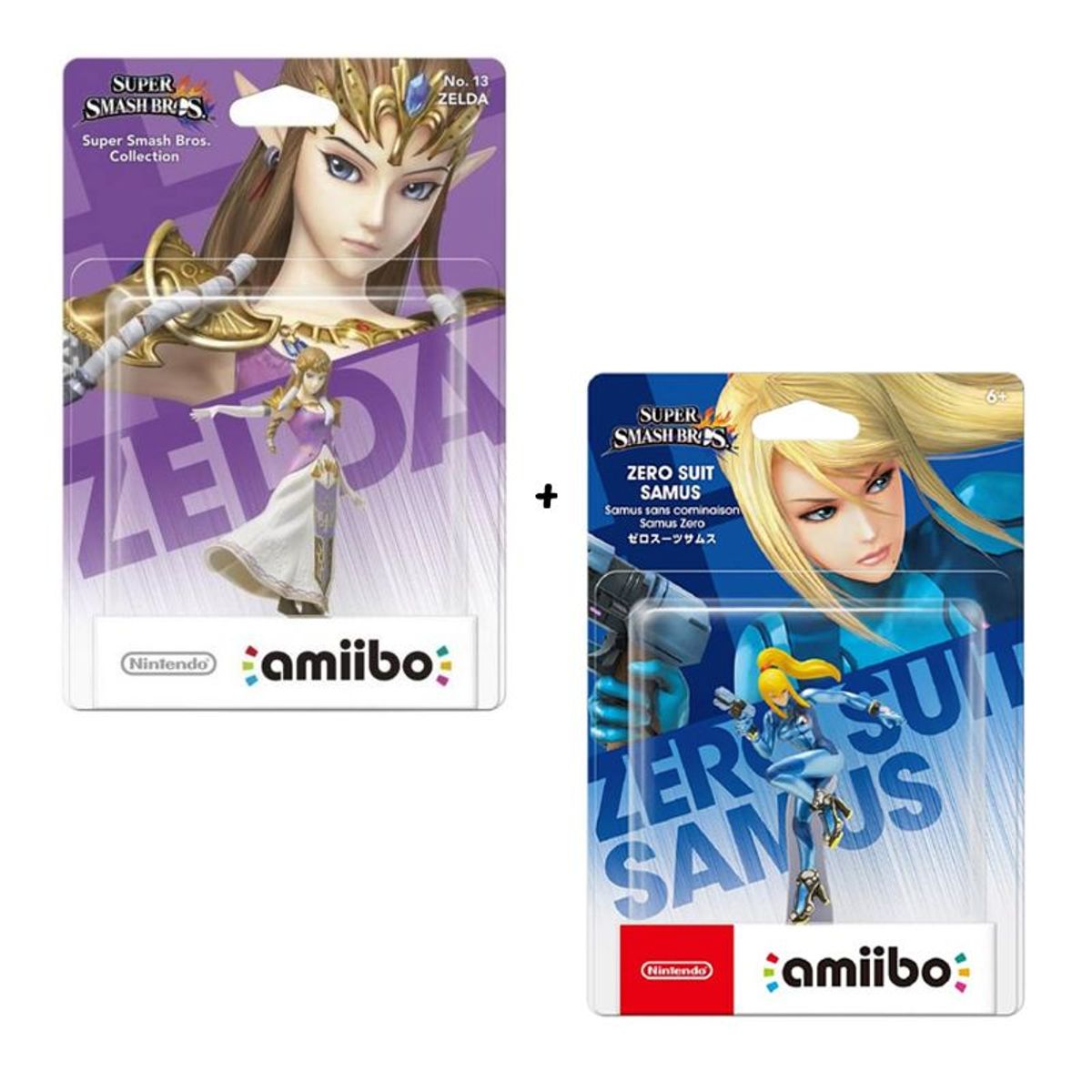 NINTENDO - Amiibo Zelda + Amiibo Zero Suit Samus - Super Smash Bros