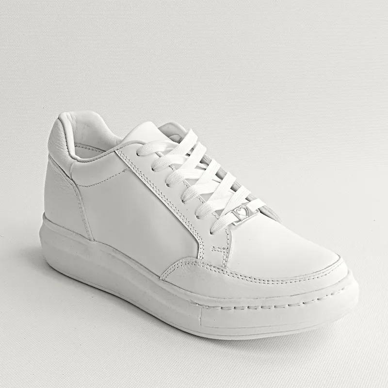 SAPATU - Zapatillas Cuero Blanco Mujer Blancas Sapatu