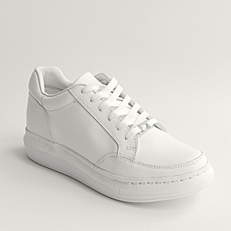 SAPATU - Zapatillas Cuero Blanco Mujer Blancas Sapatu