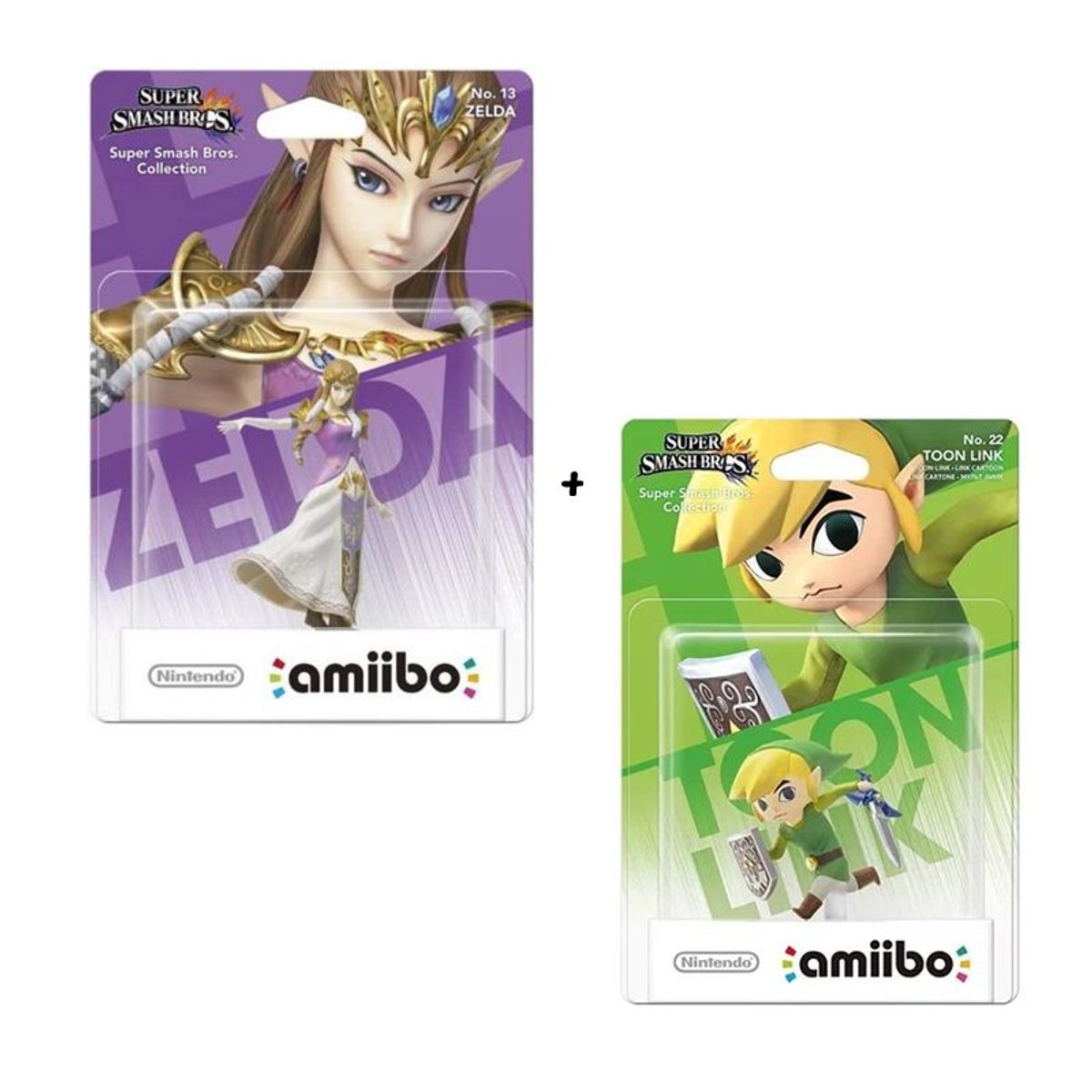 NINTENDO - Amiibo Zelda + Amiibo Toon Link - Super Smash Bros