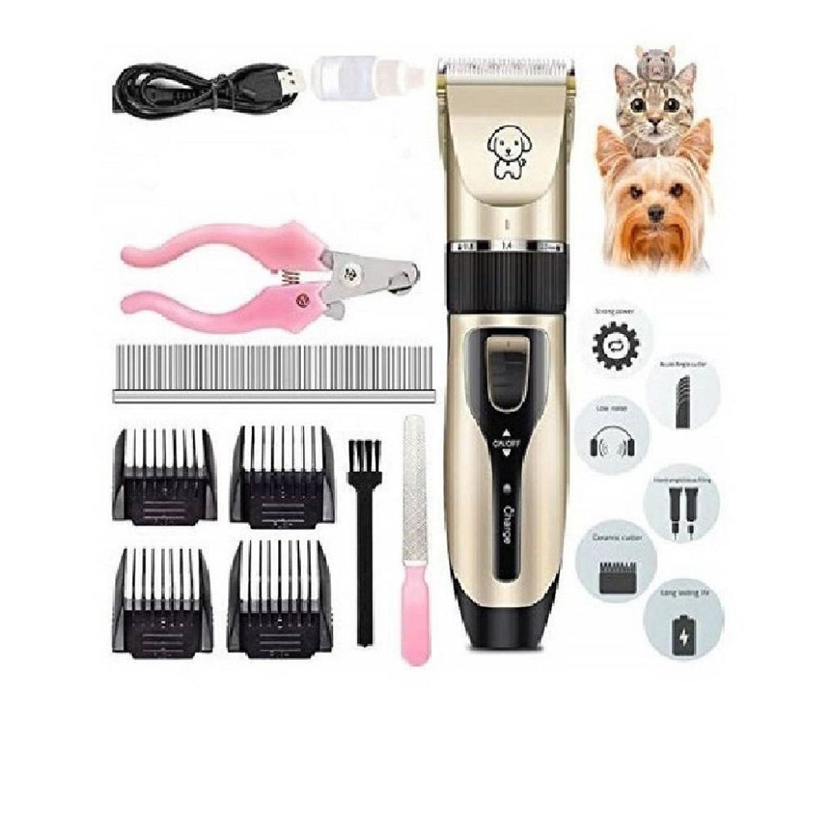 GENERICO - Cortadora de pelo inalámbrica recargable para mascotas