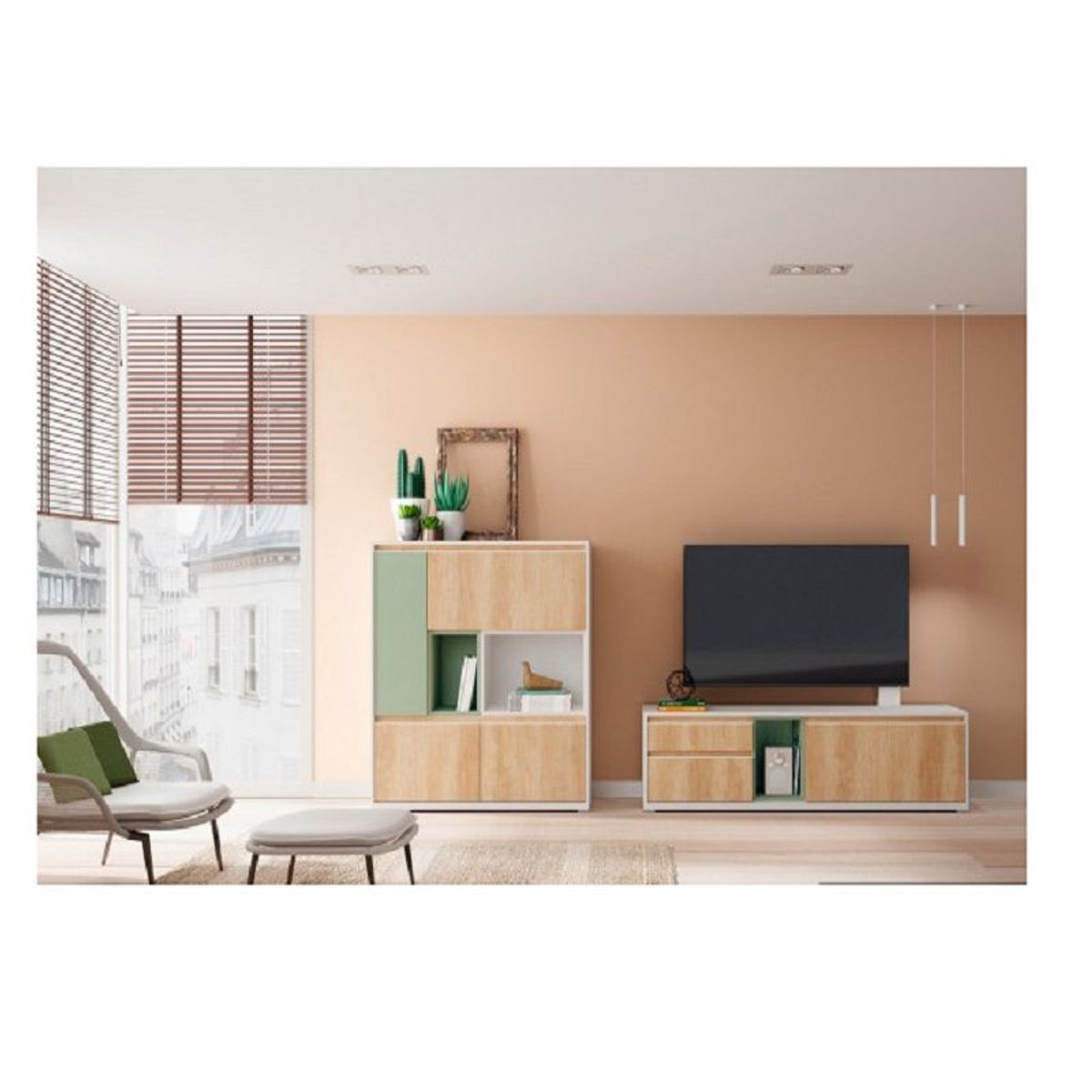 MOBILIARI - CONSOLA Y CENTRO DE TV MOBILIARI MARIANA