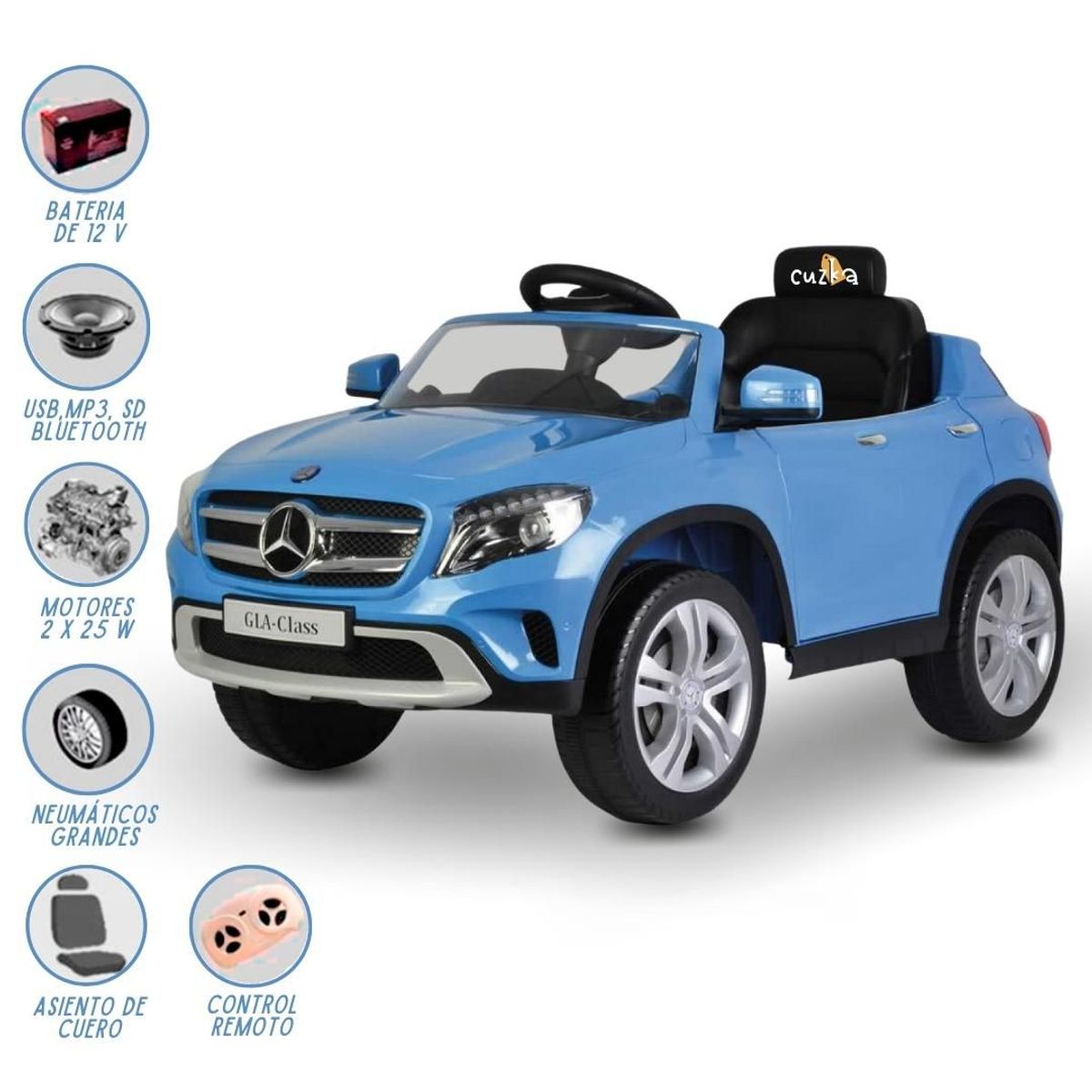 MERCEDES BENZ - Camioneta a Batería Para Niños »GLA CLASS» Ligth Blue