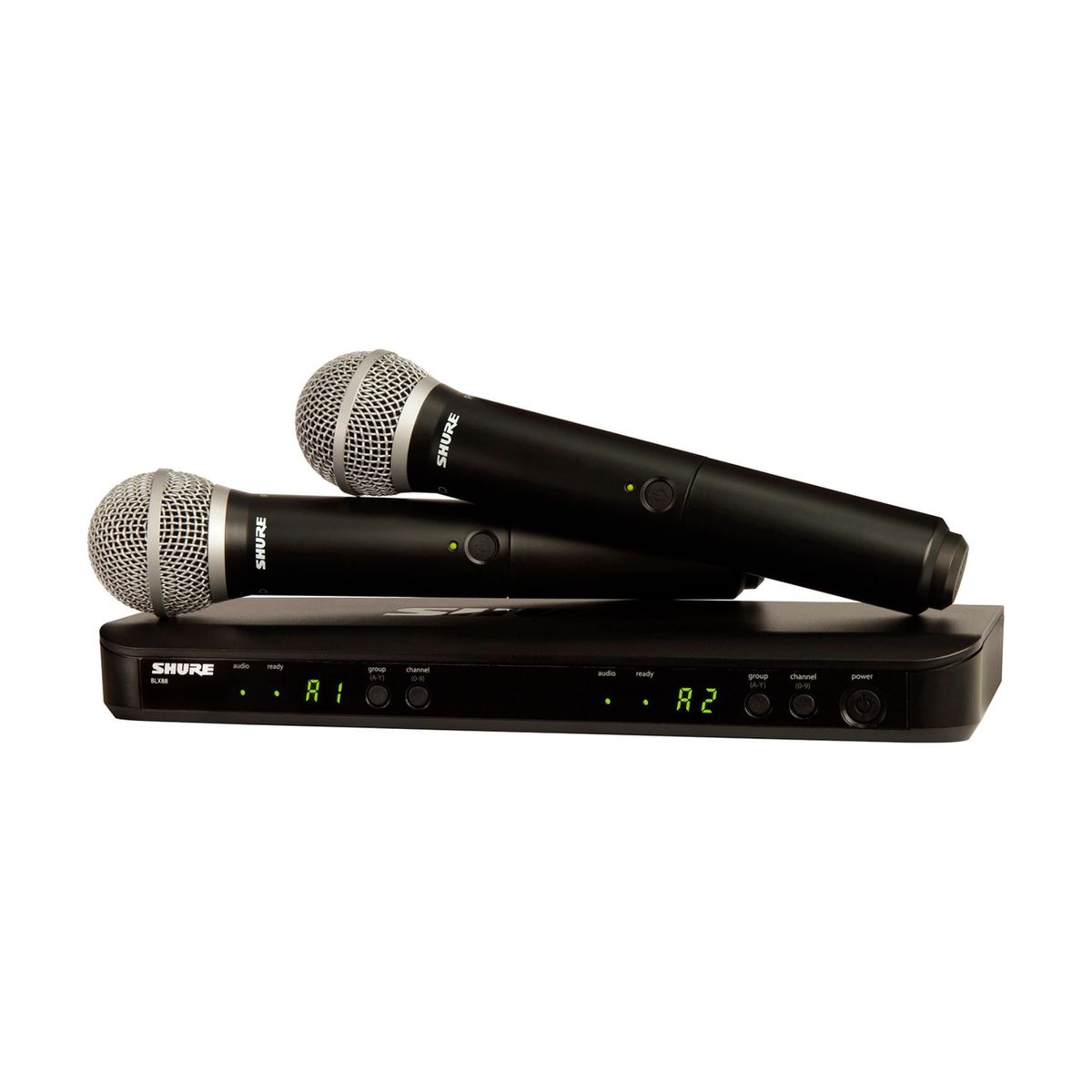 SHURE - Sistema Micrófono Shure BLX288PG58 Inalámbrico Doble de Mano
