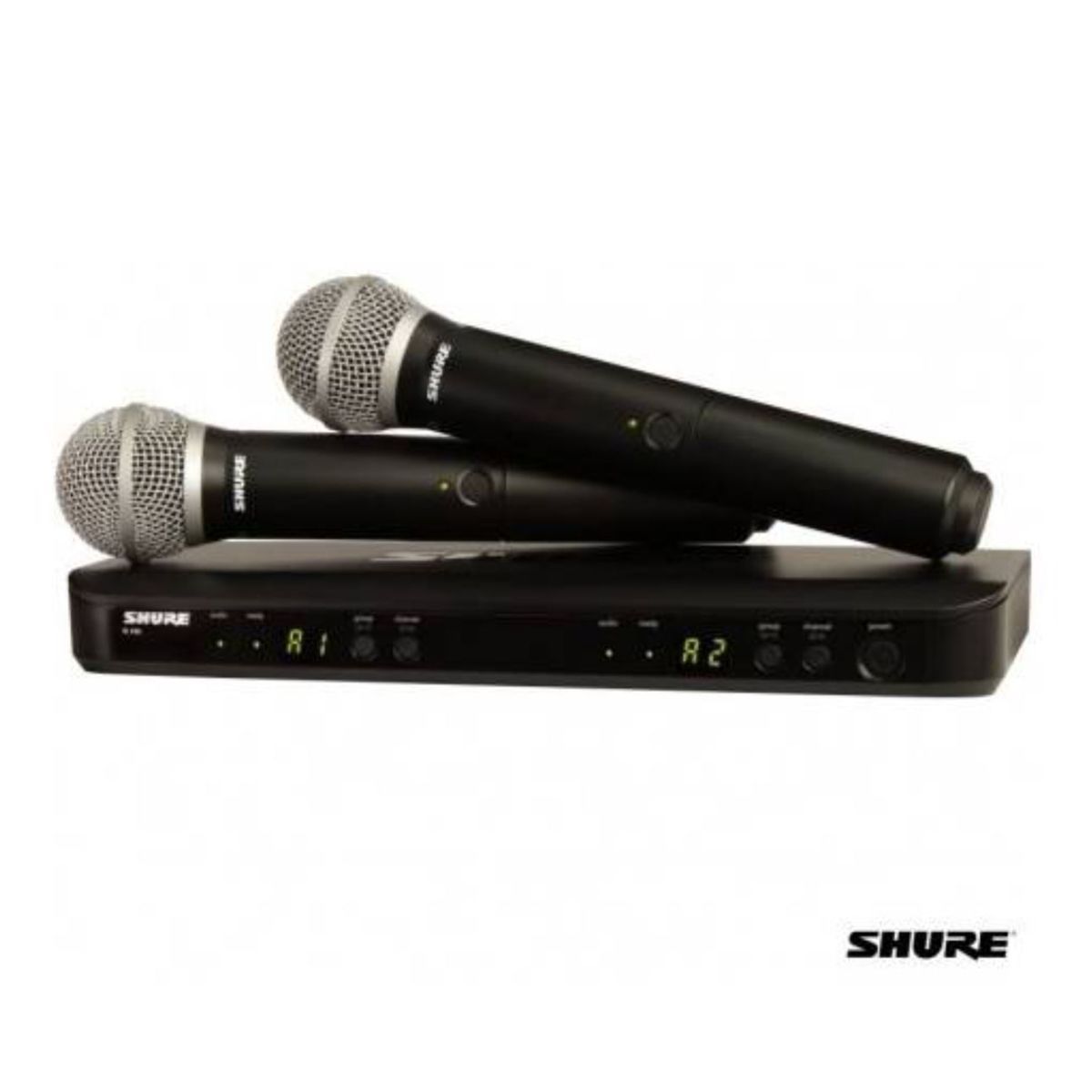SHURE - Sistema Micrófono Shure BLX288PG58 Inalámbrico Doble de Mano