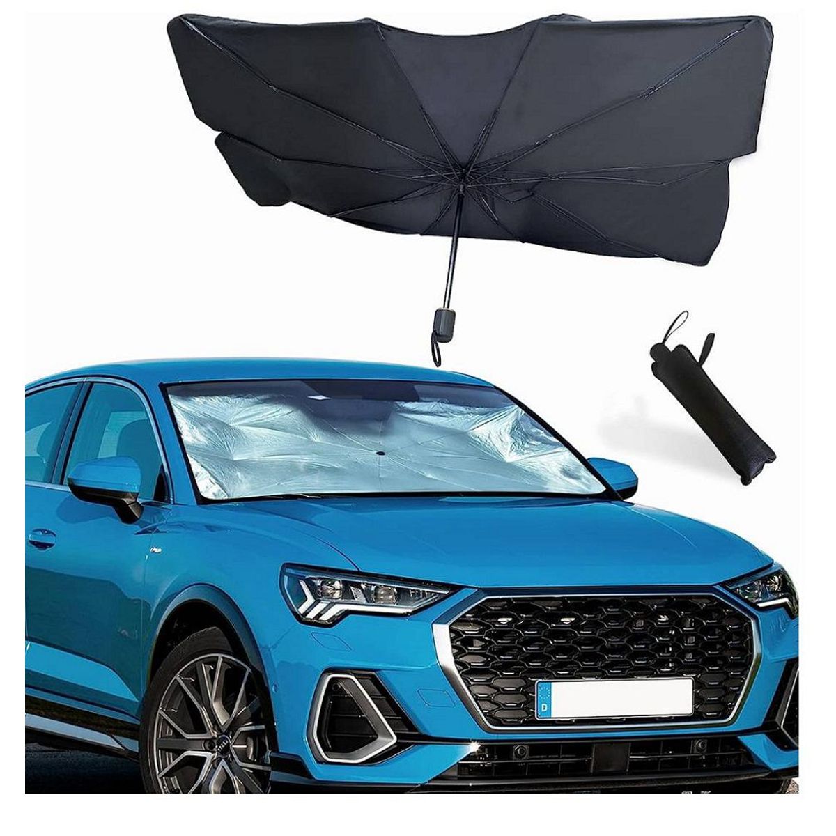 GENERICO - Tapasol Plegable Auto tipo Sombrilla para Parabrisas