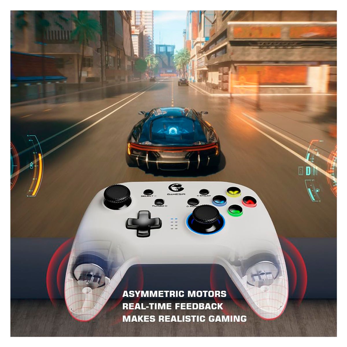 GENERICO - Control Mando inalámbrico Gamesir T4 Pro Pc Android Dual Vibración