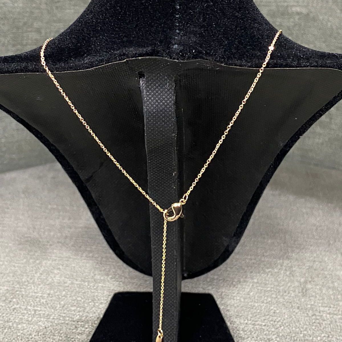 GENERICO - Collar para mujer con dije cristal rectangular y aretes dorados