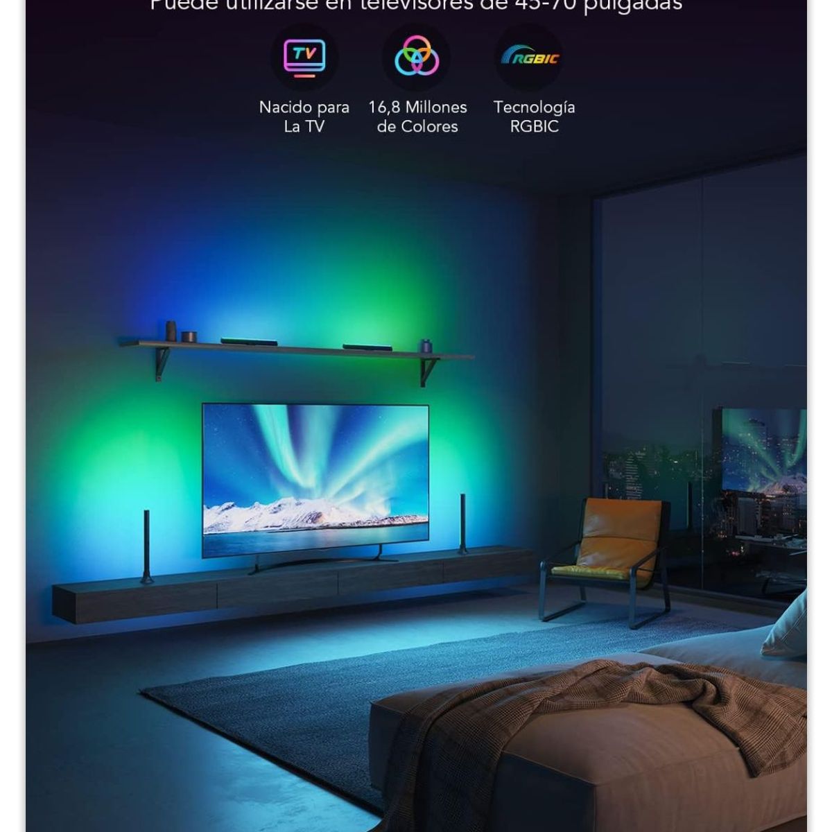 GOVEE - Barras de Luz Govee RGBIC Para Televisores de 45-70 Pulgadas