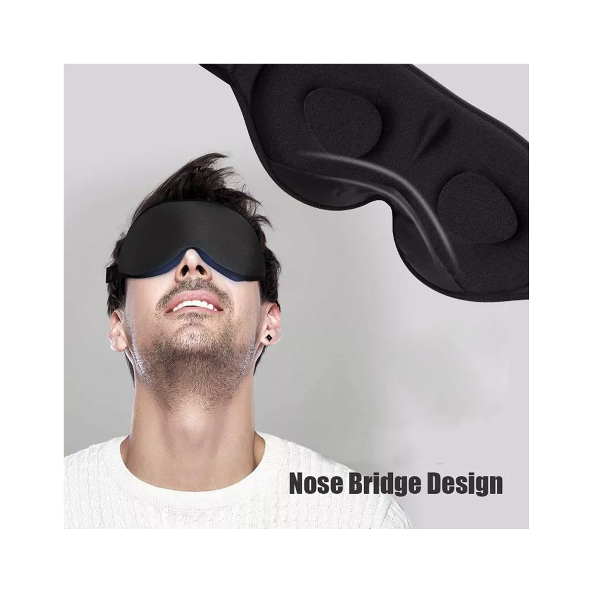 GENERICO - Antifaz Protector Ojo Para Dormir En Mascara De Ojos 3D Negro