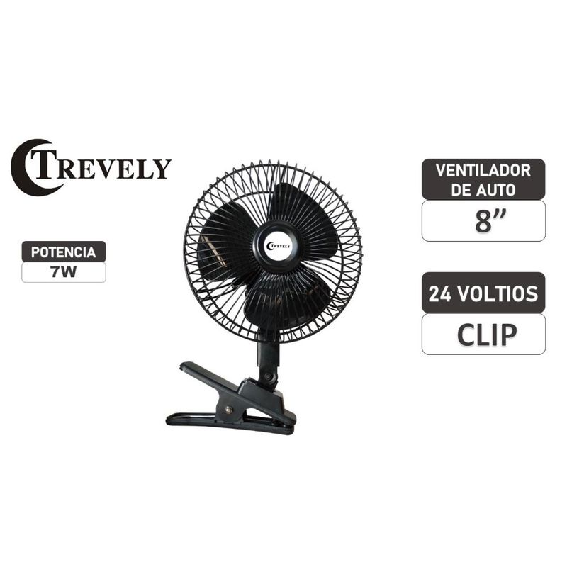 TREVELY - Ventilador para camión 8" CT-802 TREVELY - 24 voltios