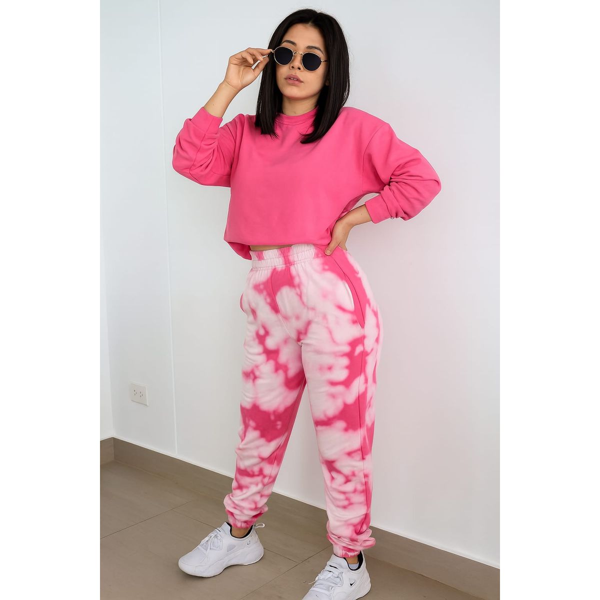 AMA OUTFITTERS - SET DE BUZO ELASTIC CROP Y JOGGER