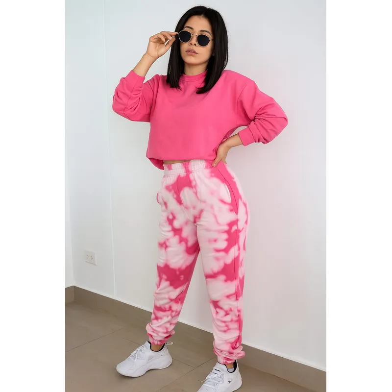 AMA OUTFITTERS - SET DE BUZO ELASTIC CROP Y JOGGER