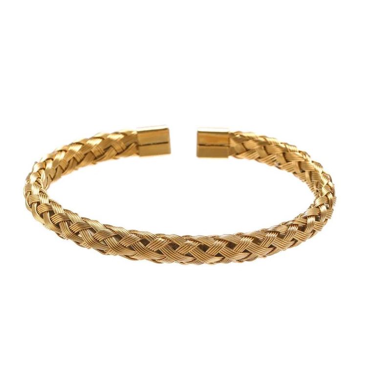 CLOCK PERU - Brazalete de Hombre en Acero Inoxidable Dorado  BRA-38