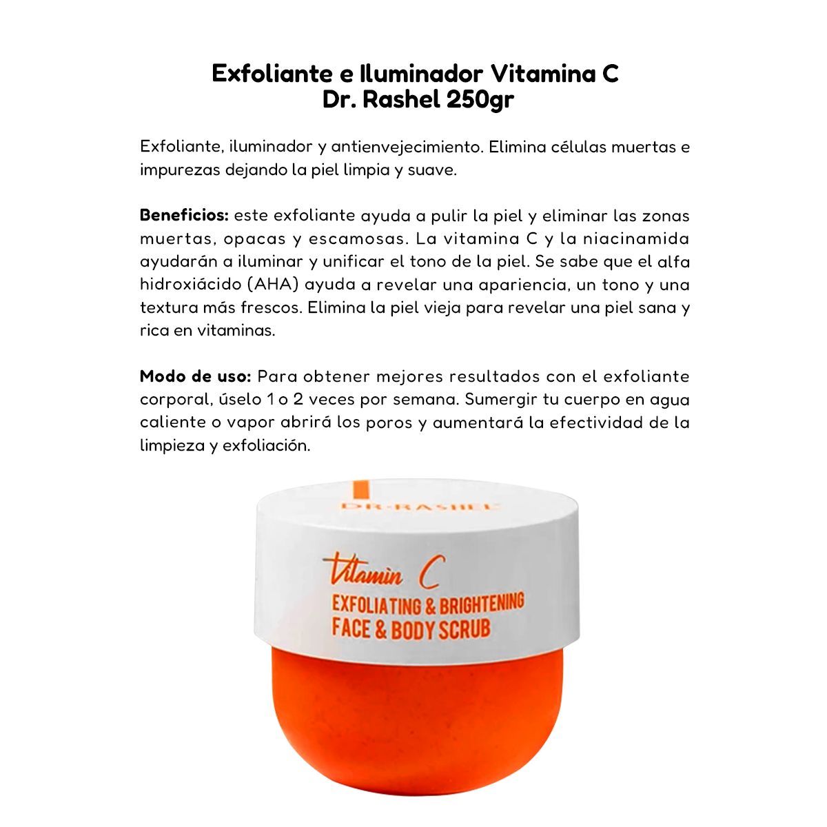 GENERICO - Pack Exfoliante Blanqueador e iluminador con Vitamina C