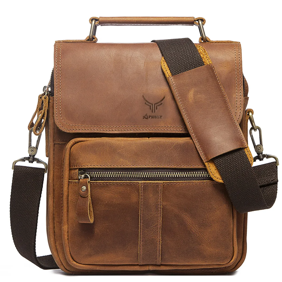 ARMUZ - Morral de Cuero Vacuno De Alta Gama MH645 Hombre