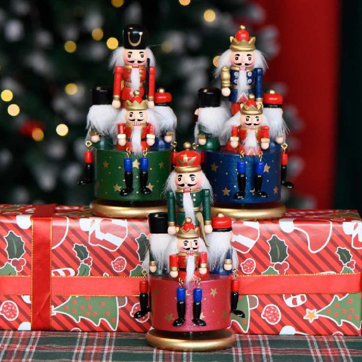 GENERICO - Cascanueces Musical BJ23001B Altura 20 cm Base Azul