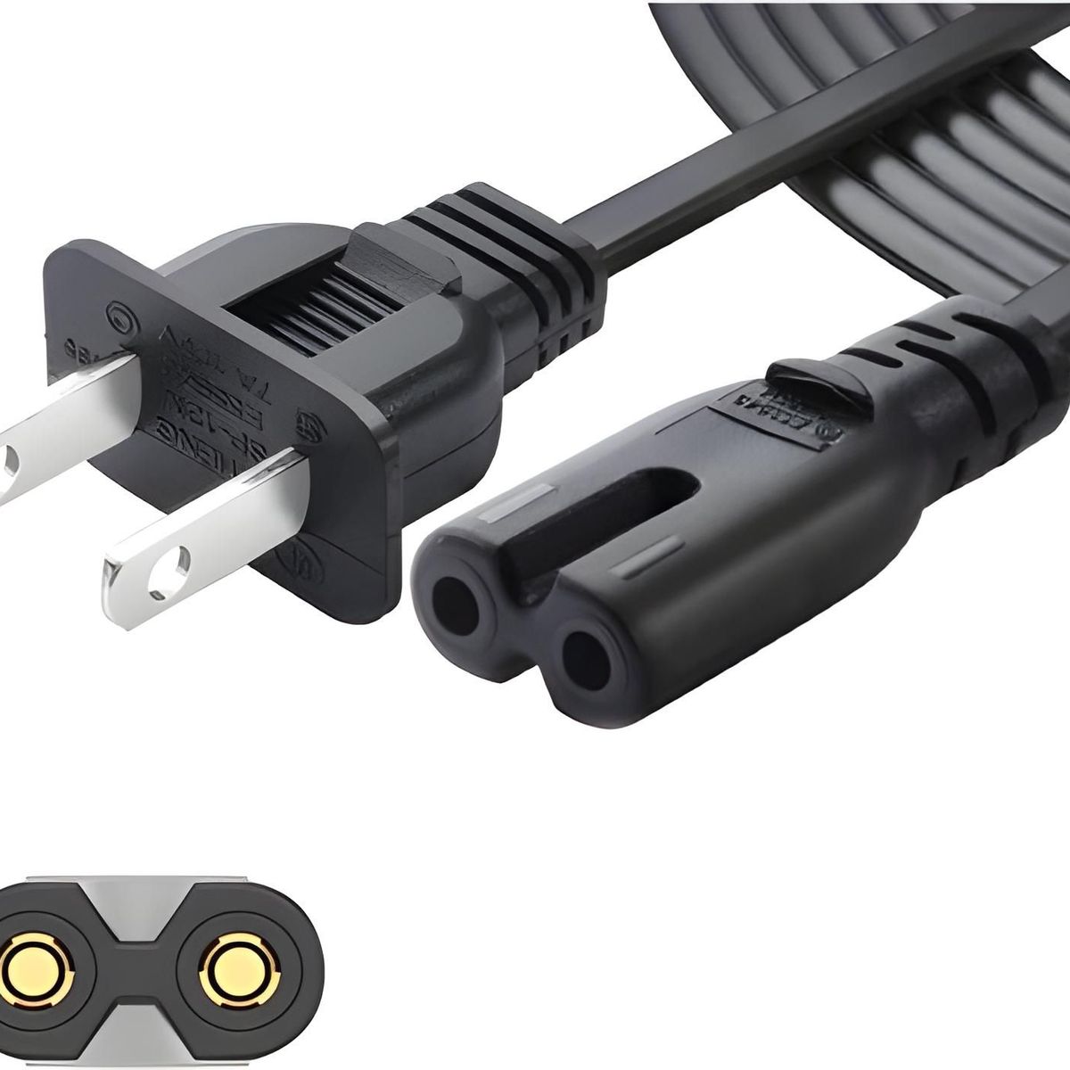 GENERICO - MONTECH - Cable de Poder de 3 Mts Conector Tipo 8 - Certificación UL