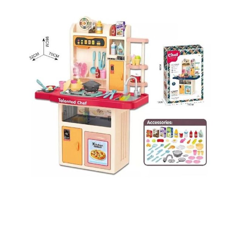 GENERICO - SET DE COCINA  MUSICAL CON LUCES  74pcs Rs