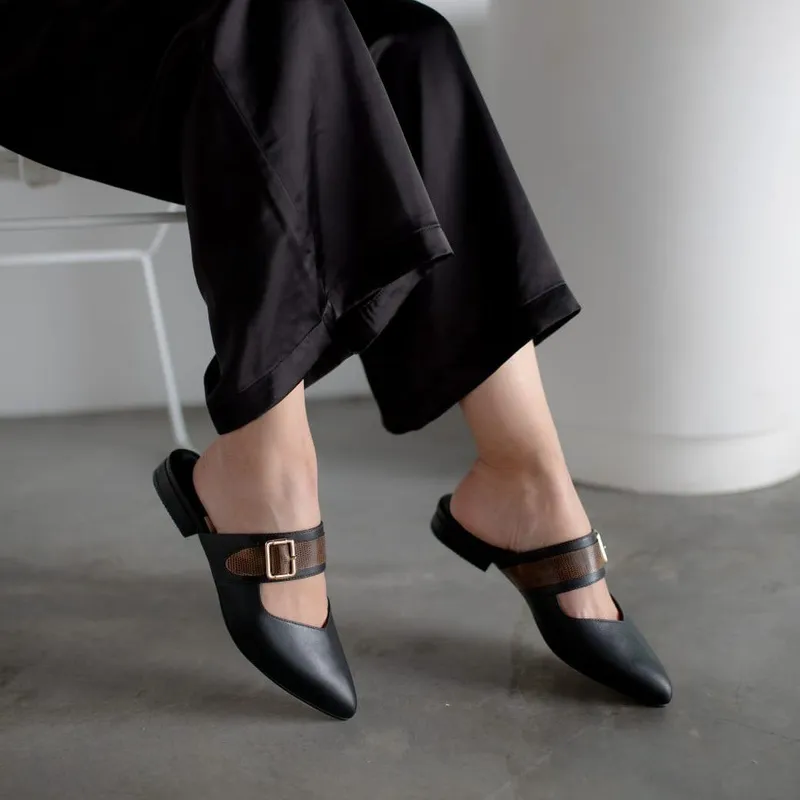 IRISABA - BALERINA DE CUERO IRISABA PARA MUJER AGATTA NEGRO_.