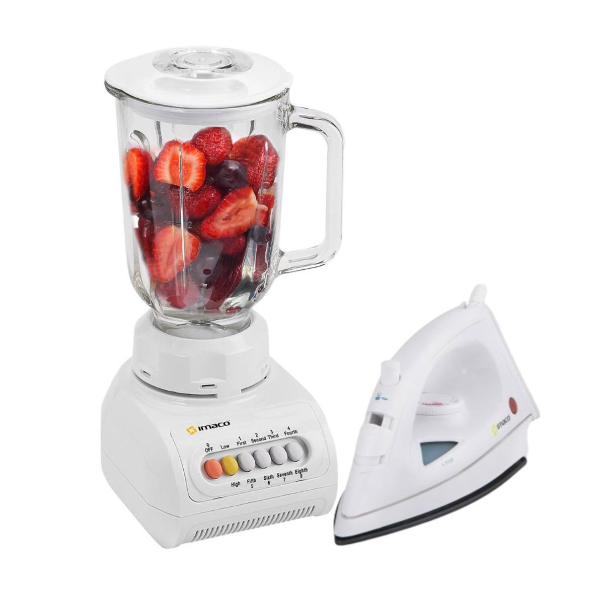 IMACO - COMBO IMACO LICUADORA 8 VEL + PLANCHA ETA10