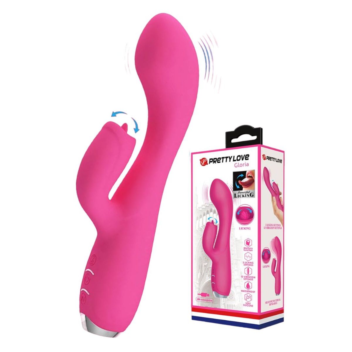 GENERICO - VIBRADOR PRETTY LOVE GLORIA CON 12 FUNCIONES DE VIBRACIÓN