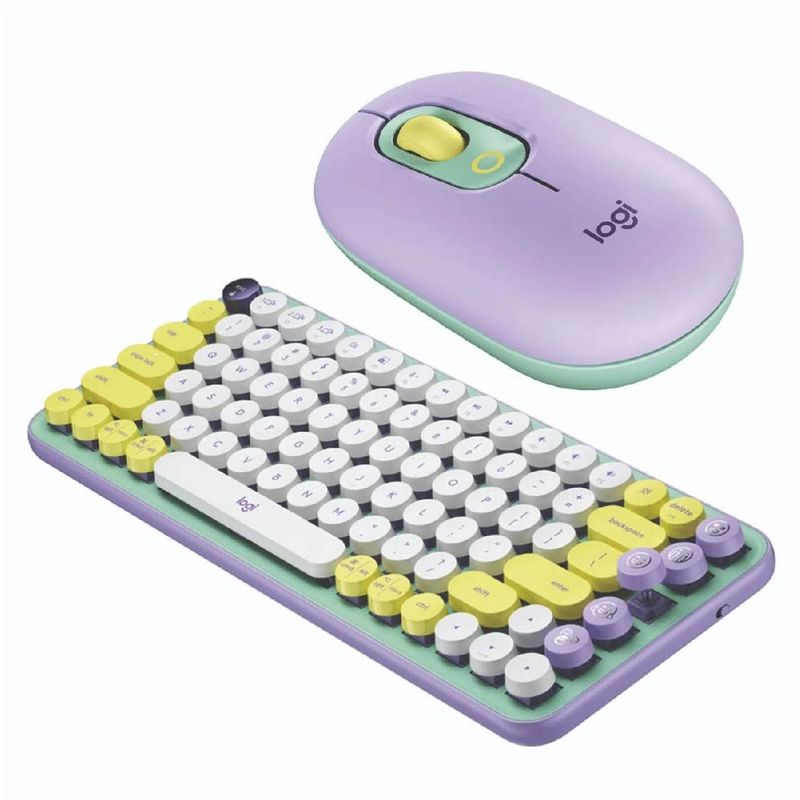LOGITECH - Teclado Logitech  Mouse Pop LilaGreen 910-006544920-010714