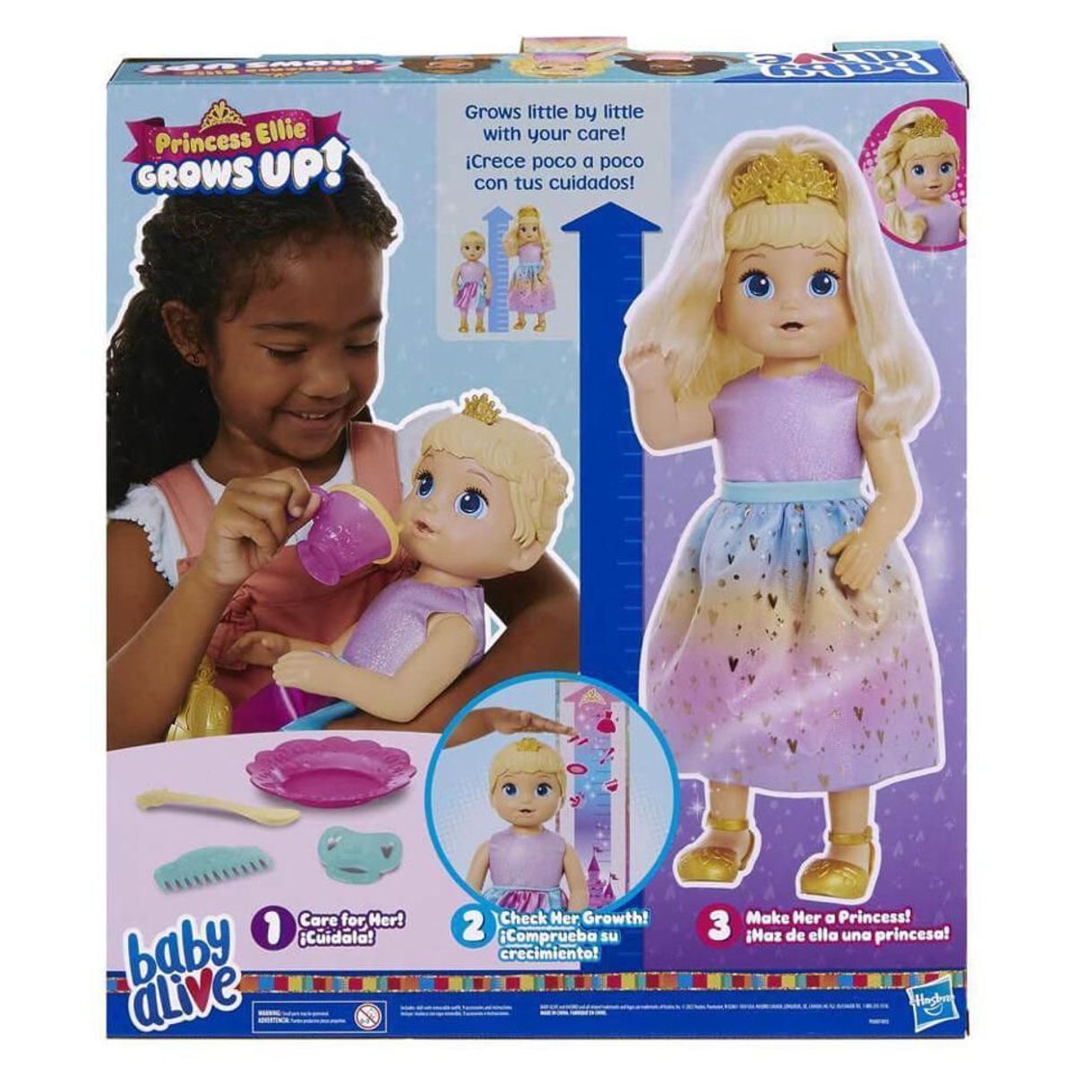 HASBRO - ¡La princesa Ellie de Baby Alive crece Muñeca Pelo Rubio
