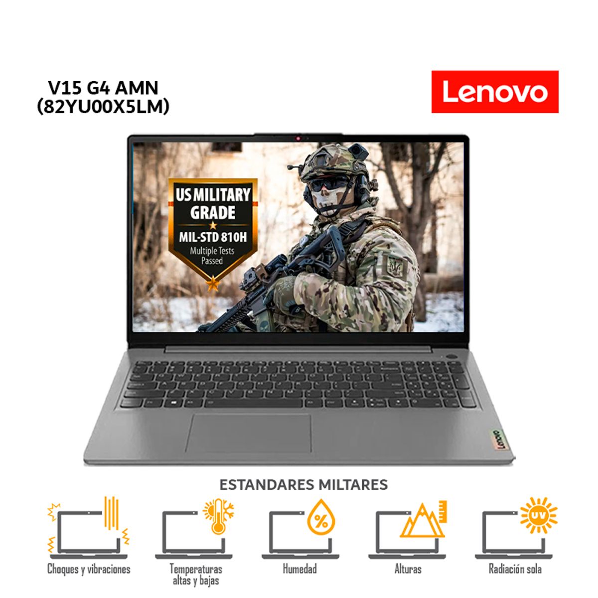 LENOVO - Laptop Lenovo Athlon Silver 7120U 8GB RAM 256GB SSD 156 FHD WIND 82YU00X5LM